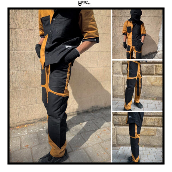 hhc colour block denim pants - Image 3