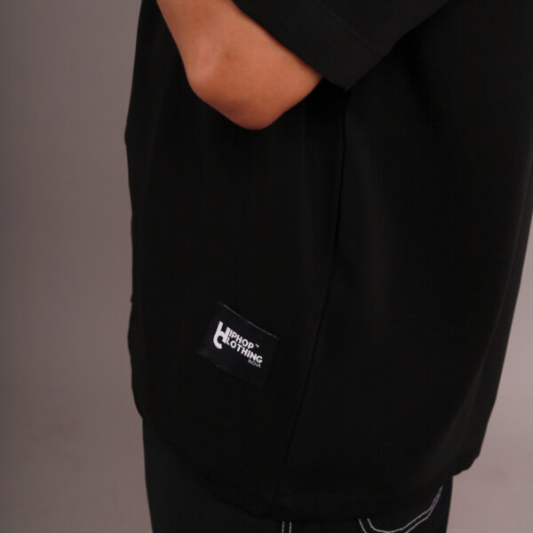 satin silk black shirt - Image 4
